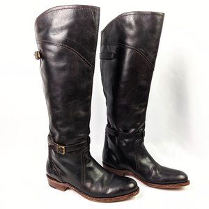 FRYE Phillip Genuine Leather Riding Boots | Brown